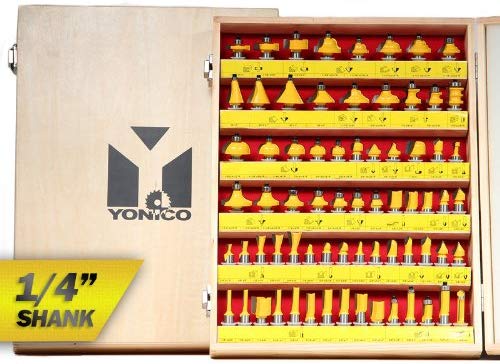 Yonico 17702q 70 Bit Router bit Set ¼ Inch Shank