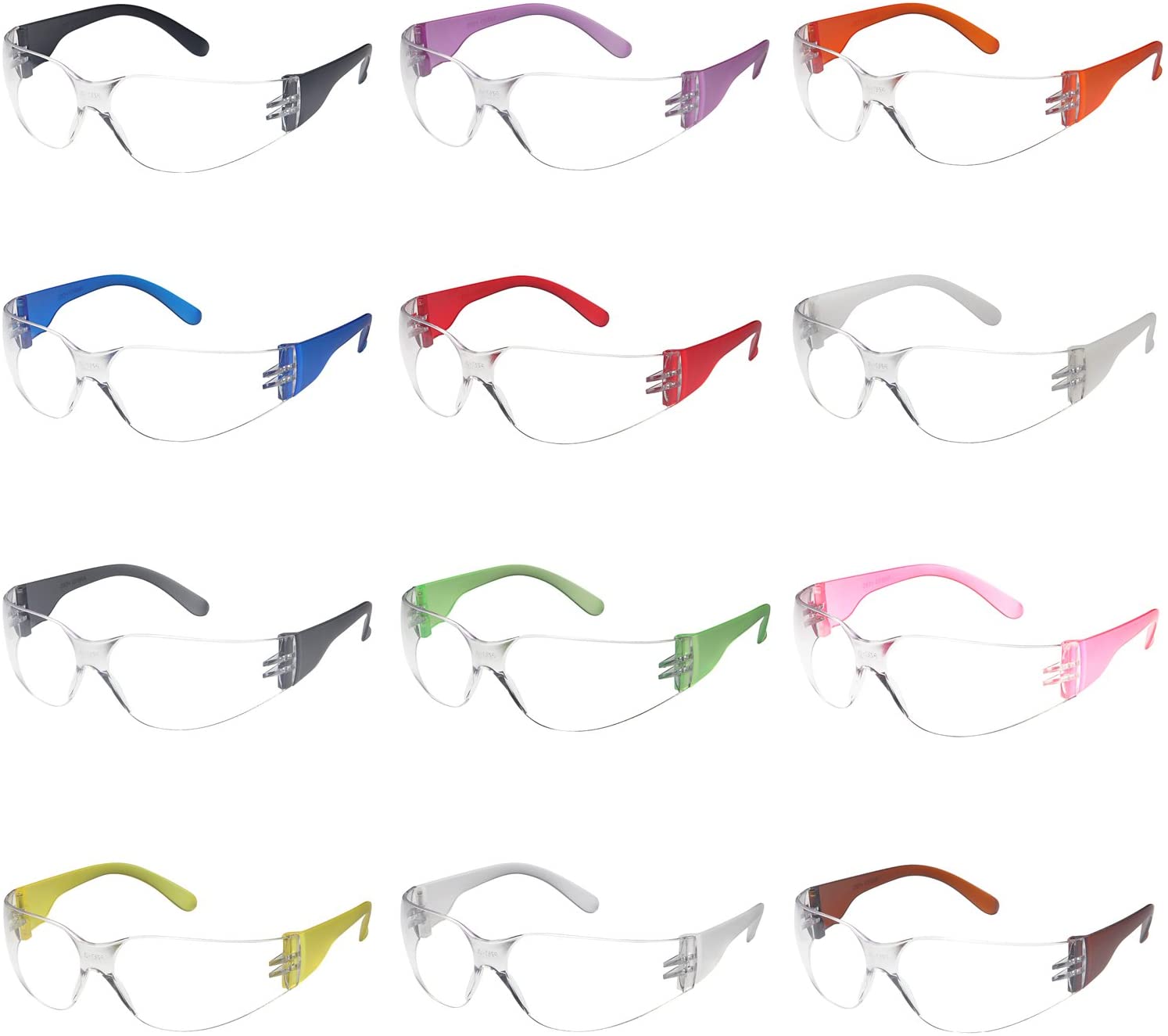 Safety Glasses 12x Assorted Protective Eyewear